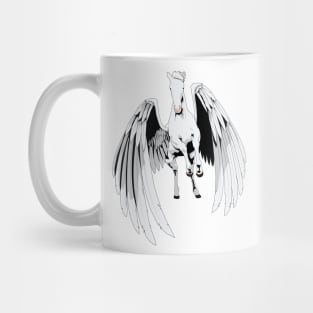 White Pegasus Flying Horse Mug